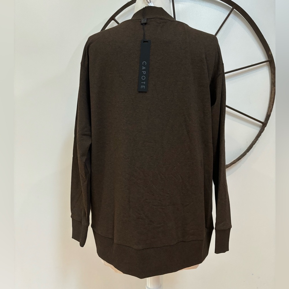 CAPOTE v neck pocketed oversized pullover sweater XS - Picture 5 of 8